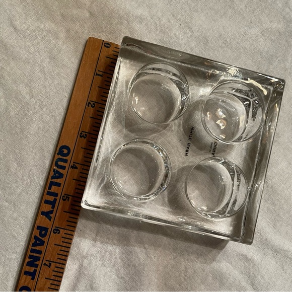 White Barn clear glass quad tea light holder - Picture 4 of 4